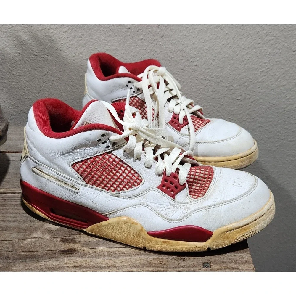 Air Jordan Off White With Red Accent 4 Retro alternate 89 2016 Men Size 11.5